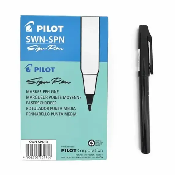 PILOT Sign Pen Black (12 pcs/box)