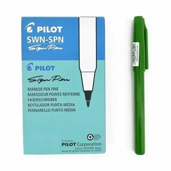 PILOT Sign Pen Green (12 pcs/box)