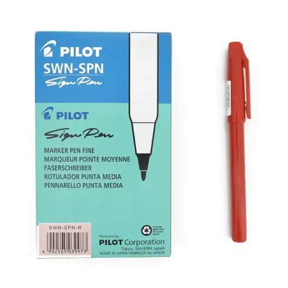 PILOT Sign Pen Red (12 pcs/box)