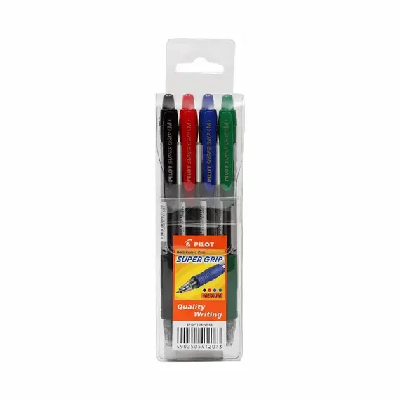 PILOT Super Grip B.Point Pen 1mm (4 pcs/set)