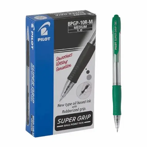 PILOT Super Grip B.Point Pen 1mm Green (12 pcs/box)