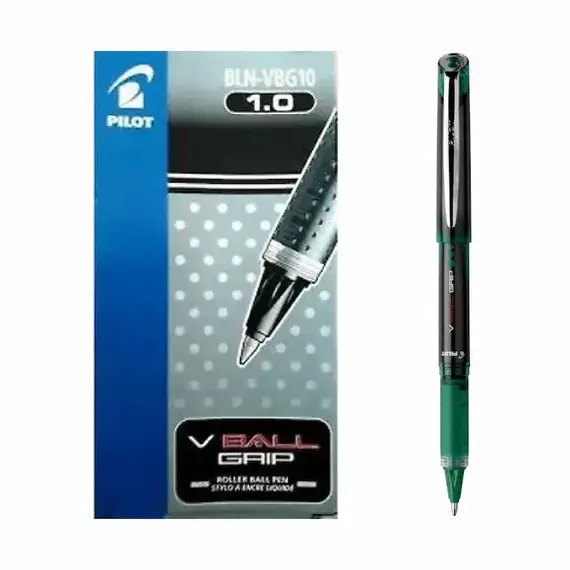 PILOT V Ball Grip 10 Pen 1mm Green (12 pcs/box)