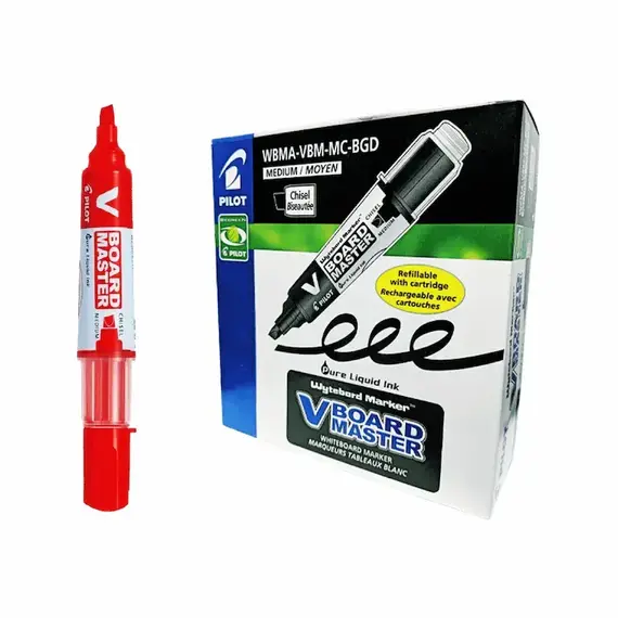 بايلوت قلم سبورة احمر (12 حبة/علبة)