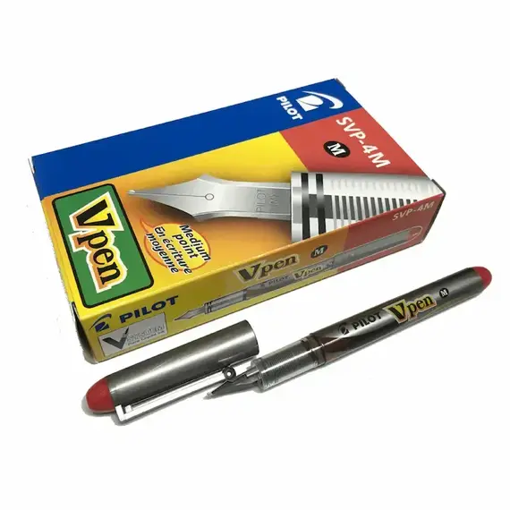 PILOT V.Pen Feather Pen Red (12 pcs/box)