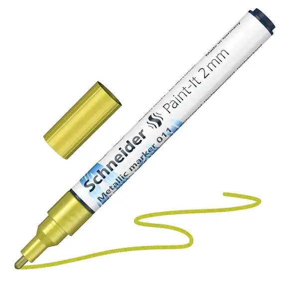 SCHNEIDER  Paint-It 011 Metallic Marker  2mm Yellow Metallic 5 pcs/box