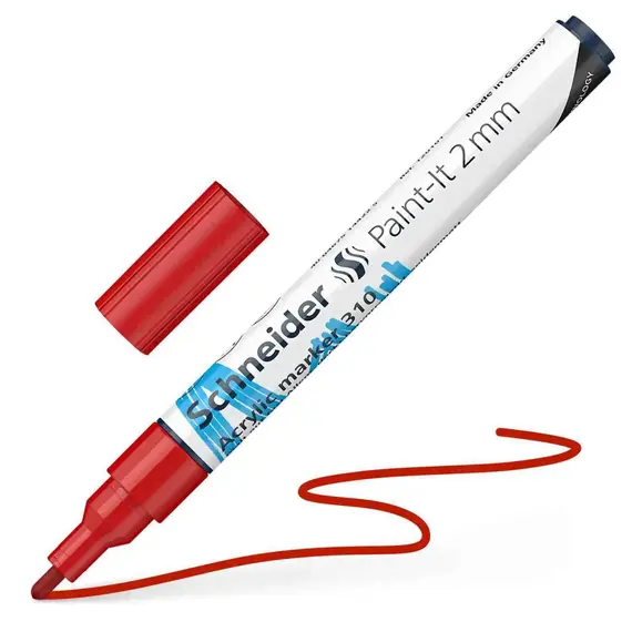 SCHNEIDER Paint-It 310 Acrylic Marker  2mm Red 5 pcs/box