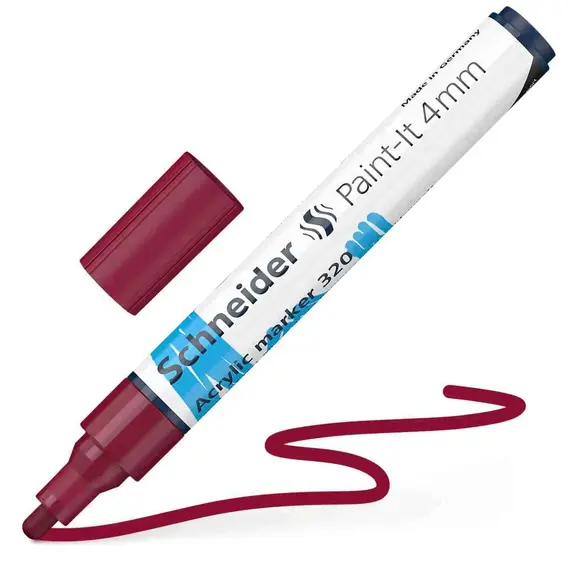 SCHNEIDER Paint-It 320 Acrylic Marker  4mm Burgundy 5 pcs/box