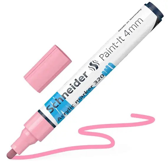 SCHNEIDER Paint-It 320 Acrylic Marker  4mm Pink Pastel 5 pcs/box