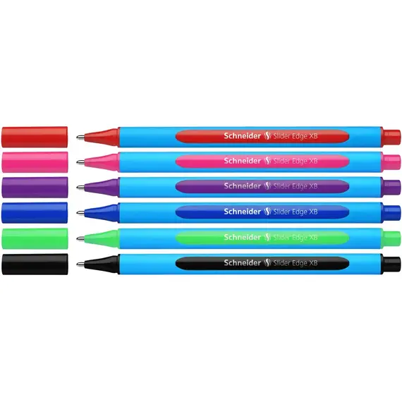 شنايدر سلايدر ايدج قلم بولبوينت سن عريض ستة الوان (10 حبة/علبة)
