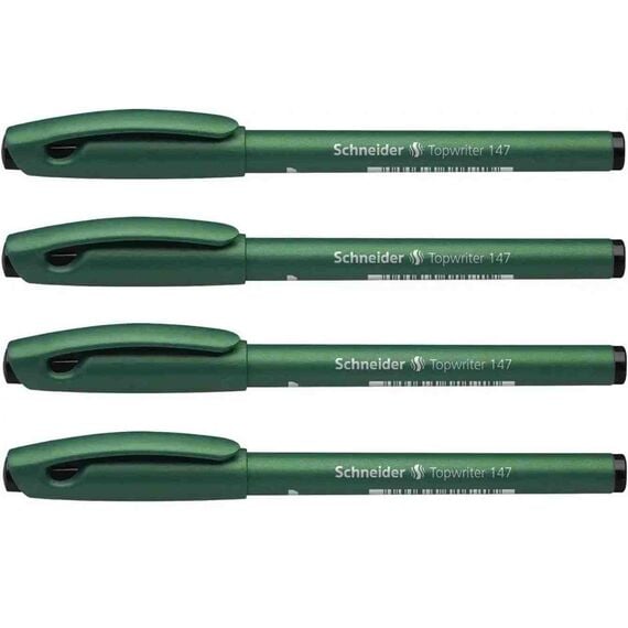 SCHNEIDER Topwriter 147 Fibre Pen 0.6mm Black (10 pcs/box)