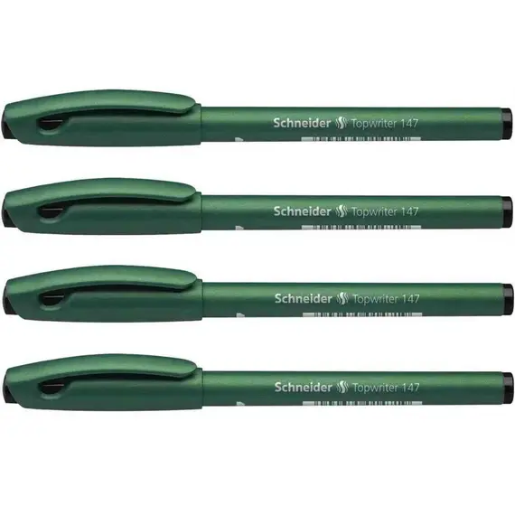 شنايدر توب رايتر 147 قلم فايبر 0.6mm أسود  (10 حبة/علبة)