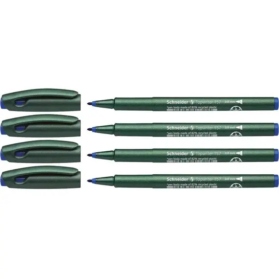شنايدر توب رايتر 157 قلم فايبر 0.8mm أزرق (10 حبة/علبة)