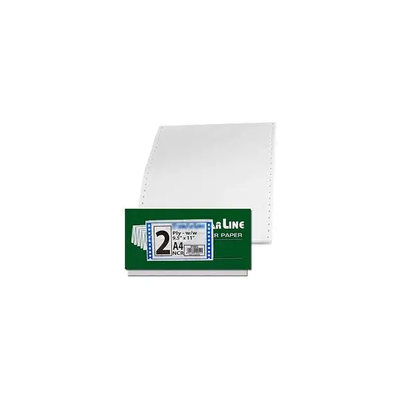 Computer Paper Size: 9.5" x 11", 2-Ply Plain (White+W) - NCR (1000 Sheets/Box)