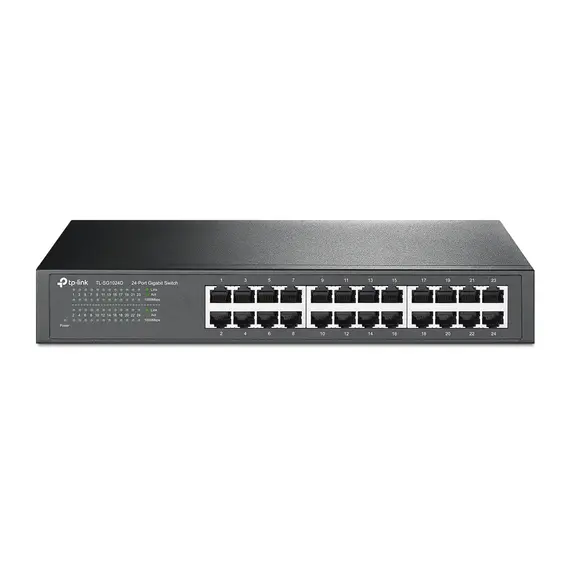 TP-Link 24-Port Gigabit Switch with 1U Rack-Mount Steel Case (TL-SG1024D)