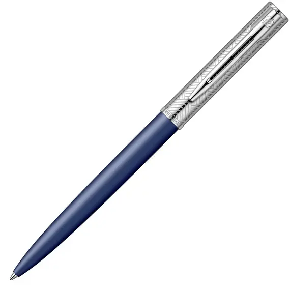 WATERMAN Allure Deluxe Ballpoint Pen Blue Chrome Trim