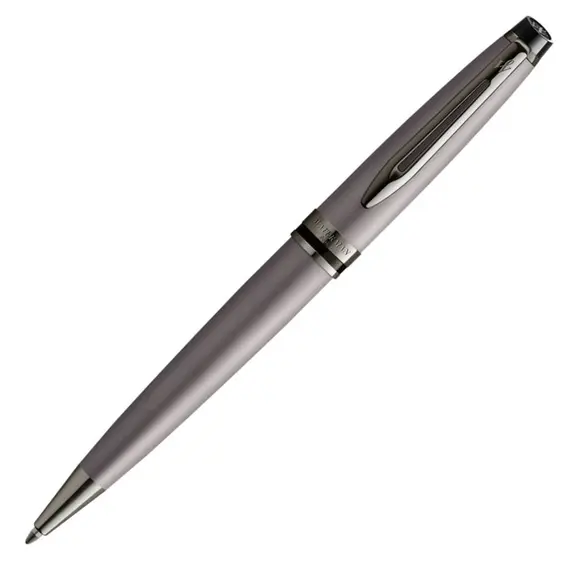 WATERMAN Expert Ballpoint Pen Metallic Silver Ruthenium Trim