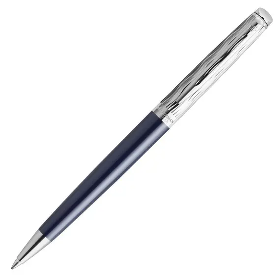 WATERMAN Hemisphere Deluxe Special Edition Ballpoint Pen Blue Chrome Trim