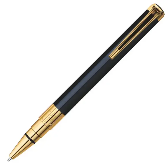WATERMAN Perspective Ballpoint Pen Black Gold Trim