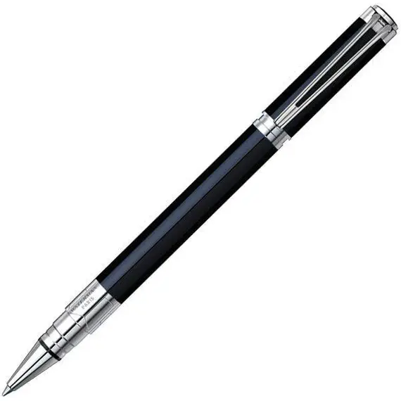 WATERMAN Perspective Rollerball Pen Black Chrome Trim
