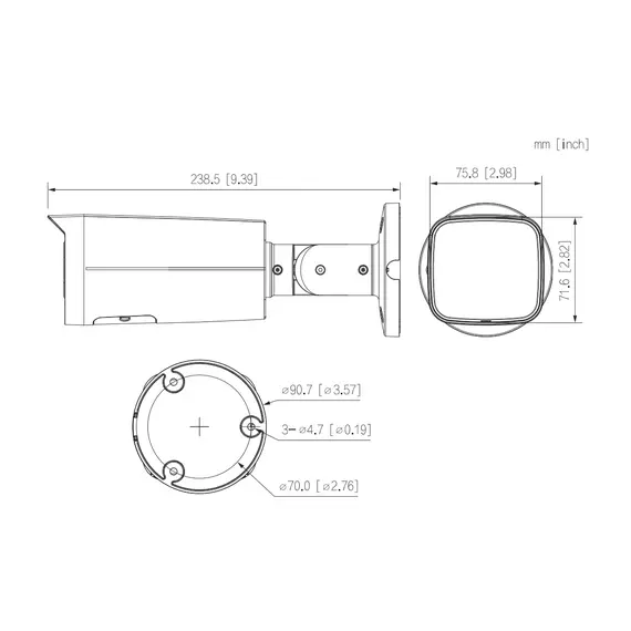 8MP Dahua Network Camera Outdoor IR80m FL3.6mm, 4 image