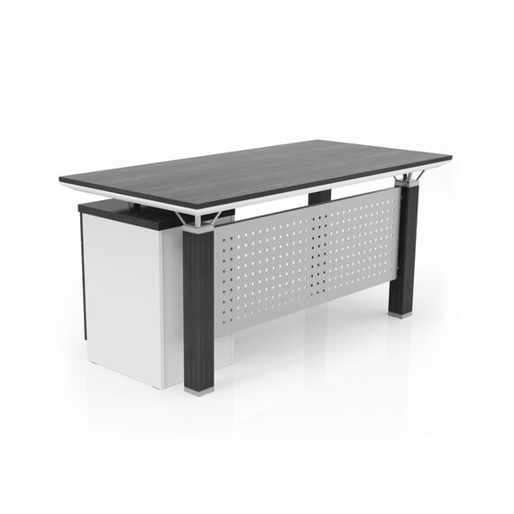 Desk with Fixed Pedestal - Black 140 cm Desk with Fixed Pedestal - Black 140 cm