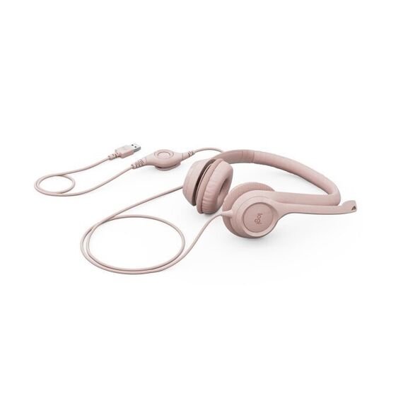 Logitech H390 wired headset (Rose)