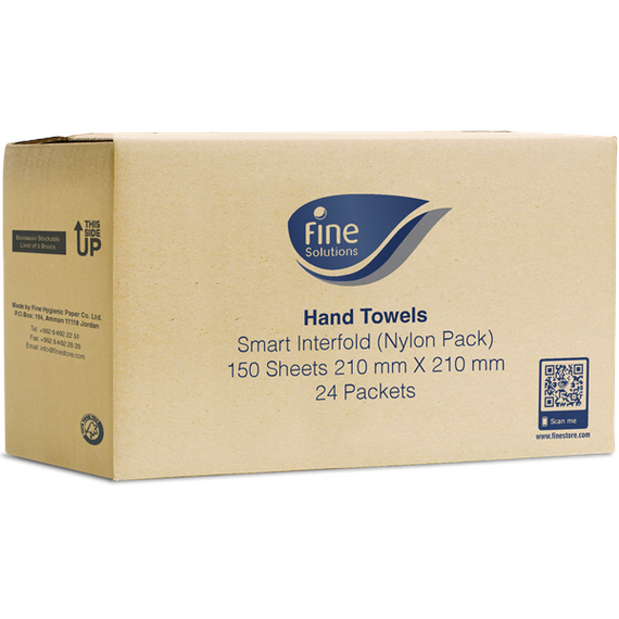 Premium Interfold Hand Towels FINE (150 Sheets x 24 Packets)