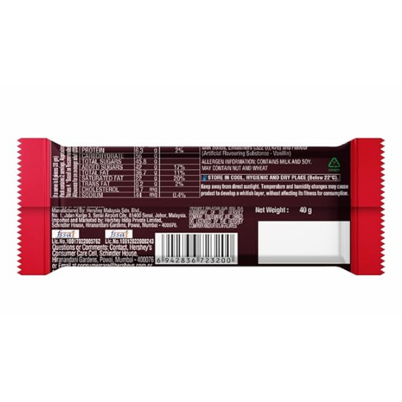 HERSHEY'S DARK CHOCOLATE BAR 24x40G