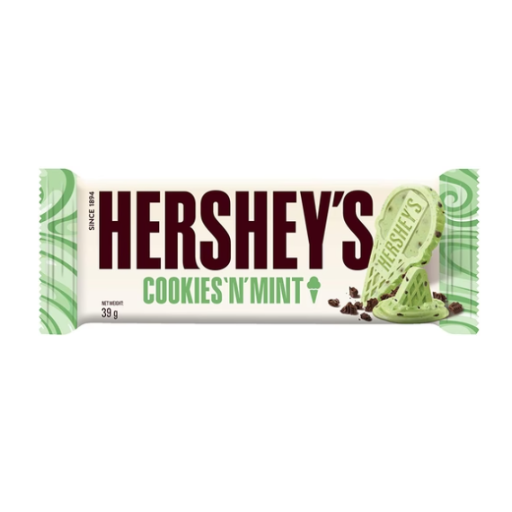 HERSHEY'S MINT N CREME BAR 24x 39G