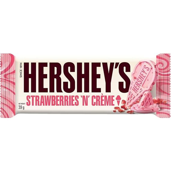 HERSHEY'S STRAWBERRY N CREME BAR 24x39G