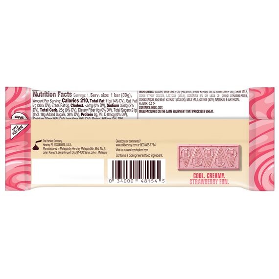 HERSHEY'S STRAWBERRY N CREME BAR 24x39G
