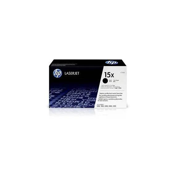 خرطوشة حبر ليزر أصلية HP 15X عالية الإنتاجية باللون الأسود (C7115X)