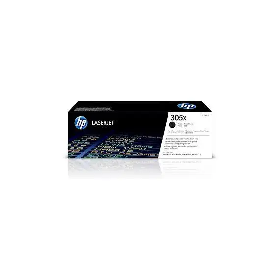 خرطوشة حبر HP 305X عالية الإنتاجية الأسود الأصلية لطابعات ليزر جيت (CE410X)
