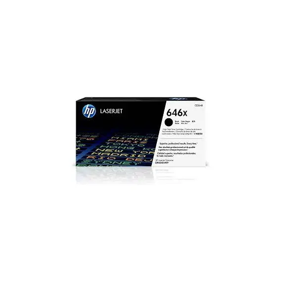خرطوشة حبر أسود عالي الإنتاجية أصلية HP 646X لطابعات ليزر جيت (CE264X)
