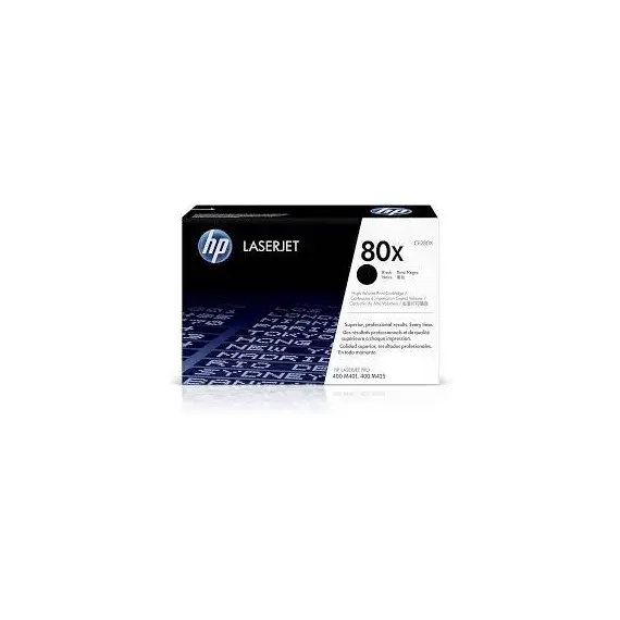 HP 80X High Yield Black Original LaserJet Toner Cartridge (CF280X)