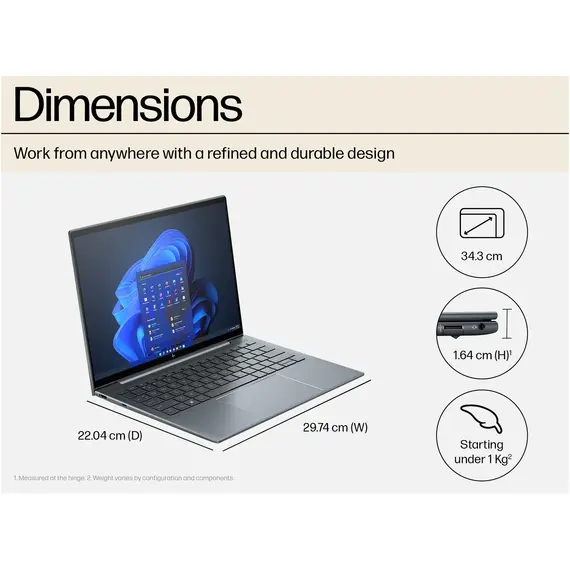 Laptop HP Dragonfly 13.5" Intel i7-1365U 32GB RAM 1TB SSD G4 Business
