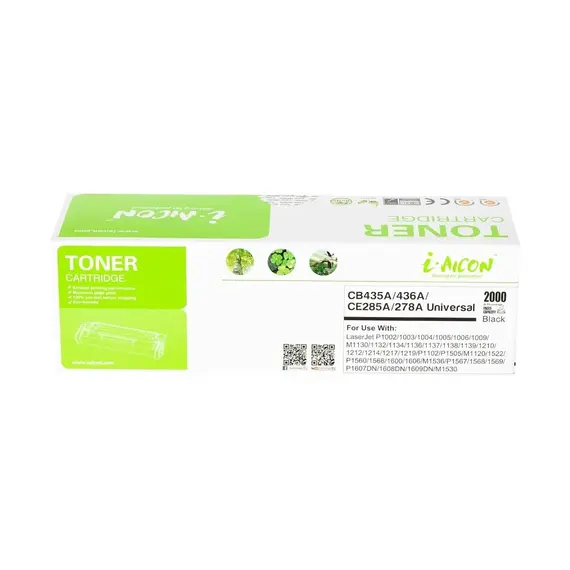 ​i-Aicon Compatible Laser Toner Black (HP CB435A|35A / CB436A|35A /CE285A|85A / CE278A|78A / Canon 125/312/313/325/712/713/725/912/913/925)