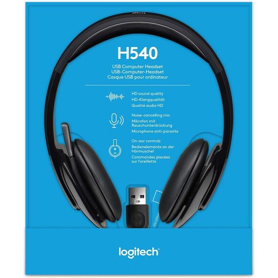 سماعة كمبيوتر Logitech H540 توصيل سلكي يو أس بي سماعة كمبيوتر Logitech H540 توصيل سلكي يو أس بي