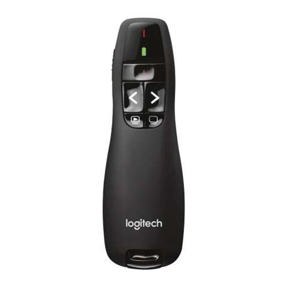 Logitech جهاز العرض اللاسلكي R400 - 2.4 جيجا هرتز بمؤشر الليزر Logitech جهاز العرض اللاسلكي R400 - 2.4 جيجا هرتز بمؤشر الليزر