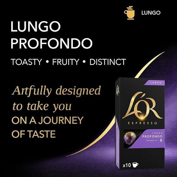 L'OR Coffee CAPSULES LUNGO PROFONDO UTZ 10 X 10