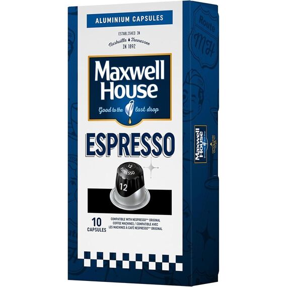 ماكسويل هاوس كبسولات إسبرسو 12 كبسولة (10 × 10 عبوات) ماكسويل هاوس كبسولات إسبرسو 12 كبسولة (10 × 10 عبوات)