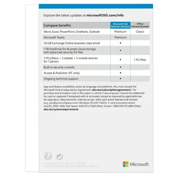 Microsoft 365 Business Standard (12 Months Subscription)