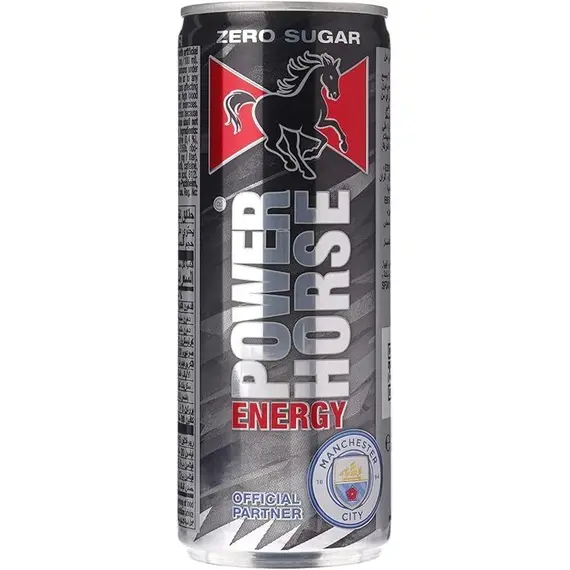 مشروب الطاقة باور هورس زيرو شوجر - 4 علب × 250 مل