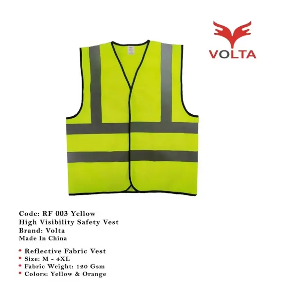 ادوات السلامة، سترة عاكسة - VOLTA أصفر و برتقالي 120 جرام