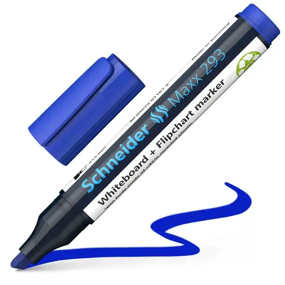 شنايدر ماكس 293 ماركر سبورة بيضاء مشطوف أزرق (10 حبة/علبة)