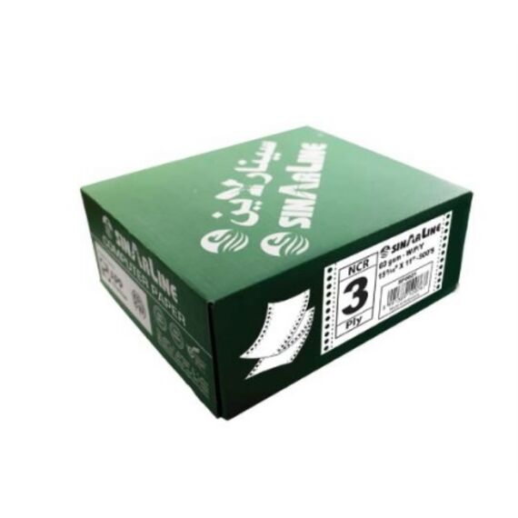 ورق الكمبيوتر سينارلاين بحجم: 9.5 x 11 إنش، 3 طبقات نقية (أبيض+ أبيض+ أبيض) - NCR (500 ورقة/صندوق)