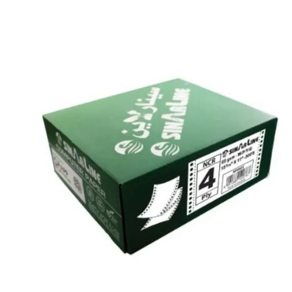 ورق الكمبيوتر سينارلاين بحجم: 9.5 x 11 إنش، 4 طبقات نقية (أبيض+ أبيض+ أبيض+ أ بيض) - NCR (500 ورقة/صندوق)