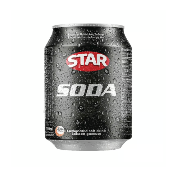 مشروب غازي ستار في علب - 6 علب × 300 مل