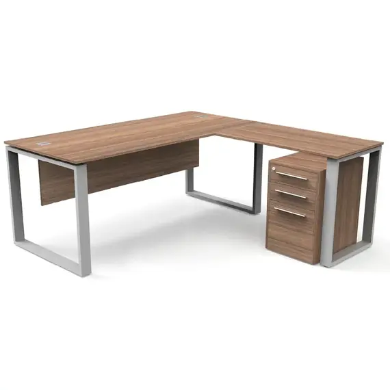 مكتب الشامل مع قاعدة متحركة بني- 200 سم