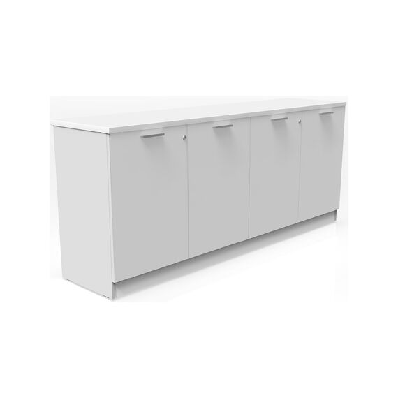 Cabinet 4 Wooden Doors - White 90cm H